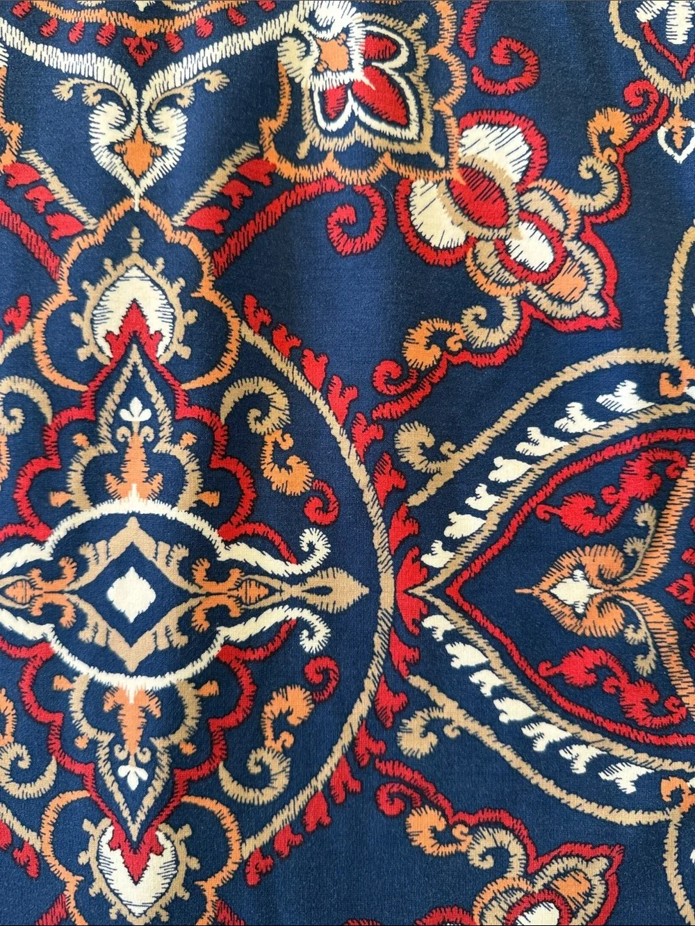 J. McLaughlin Devon Sheath Dress Navy Red Baroque Floral Print Sleeveless Size M